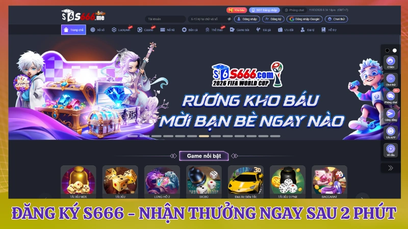hướng dẫn đăng ký S666 nhanh chóng nhận thưởng